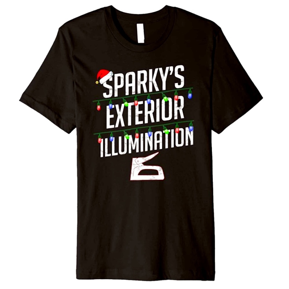Sparky’s Exterior Illumination Mens XL T-shirt Christmas Vacation Clark Griswold